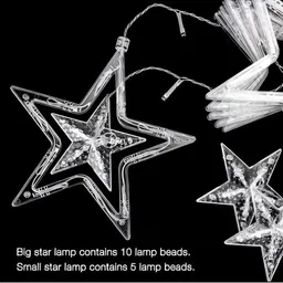 SPARK WORLD Gold Star Shape String Lights image 2