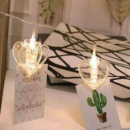 ENORMITY  Yellow Heart Shape String Lights image 3