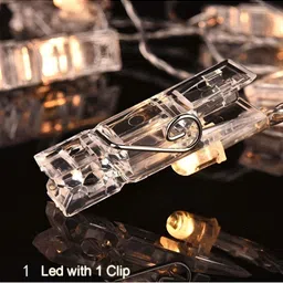 ENORMITY Gold Toned Photo Clip Shape String Light image 3