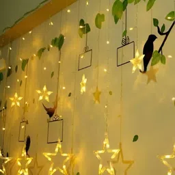 ENORMITY Yellow & White Star Shape String Lights image 4
