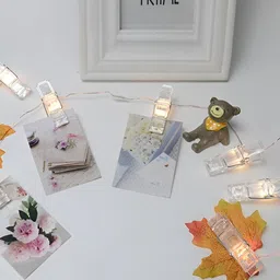 SPARK WORLD Yellow Photo Clip Bulb String Lights image 2