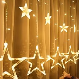 SPARK WORLD Yellow Star Shaped String Lights image 2