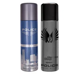 Police Men Set of 2 Deodorants - Light Blue + Wings Titanium - 200ml each-8