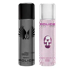 Police Set of Men Titanium Wings & To Be Woman Deodorant Body Spray - 200 ml Each-55