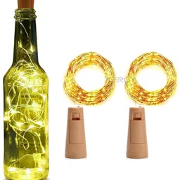 ENORMITY 2 Pcs Yellow Rice Shape Cork String Light image 1