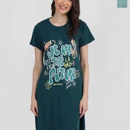 Duchess Pack Of 2 Round Neck Short Sleeves Printed T-shirt Nightdress-picture-19