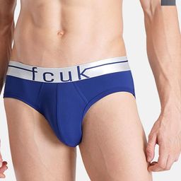 FCUK Pack Of 2 Cotton Basic Briefs MERSEY-BASPHALT-BLUE DEPTHS-picture-23