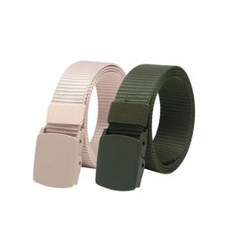 WINSOME DEAL Men Set Of 2 Textured Canvas Belt With Slider Buckle-18