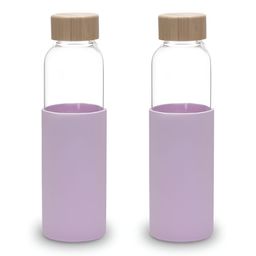 UMAI Purple 2 Pcs Glass Solid Water Bottle 550 ml-56