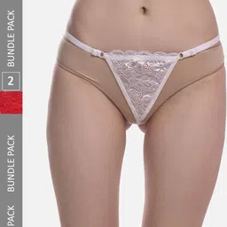 StyFun Pack Of 2 Anti-Microbial Thong Briefs LS_Net_ThongPanty_RedWhite_FS-picture-58
