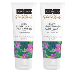 Kapiva Skin Rituals Set Of 2 Glow Kumkumadi Face Wash For Radiant Skin - 100ml Each-7