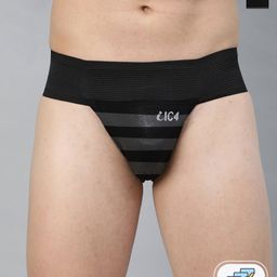 IC4 Pack of 2 Striped Mid-Rise Anti Bacterial Sports Briefs 0COAL201P2-43
