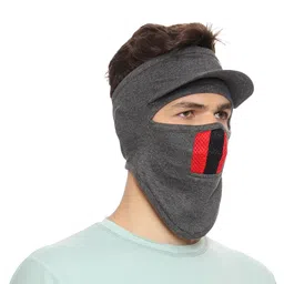 Gajraj Unisex Pack Of 2 Cotton Full Face Masks With Air Filter Mesh & Visor image 5