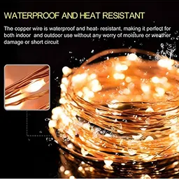SPARK WORLD Yellow Rice-Shaped Fairy String Lights image 2