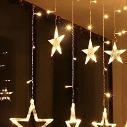 ENORMITY Yellow & White Star Shape Bulb String Lights image 3
