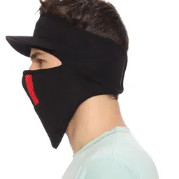 Gajraj Unisex Pack Of 2 Cotton Full Face Masks With Air Filter Mesh & Visor image 4