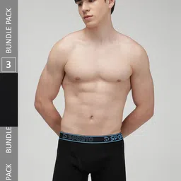 SPORTO Men Pack Of 3 Cotton Trunks SP-TR-M1030-BLK-XL-3PC-image-66