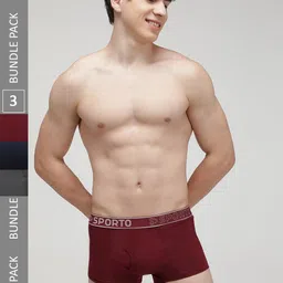 SPORTO Pack Of 3 Cotton Trunks SP-TR-M1022-MA-NVY-CH-S-3PC-picture-42