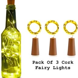 ENORMITY 3 Pcs Yellow & Brown Rice Shape String Lights-14