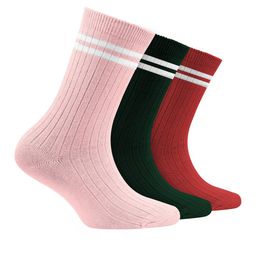 FOOTPRINT 3 Pairs Infant Kids Patterned Ankle-Length Organic Cotton Socks-13
