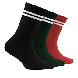 FOOTPRINT 3 Pairs Infant Kids Patterned Ankle-Length Organic Cotton Socks-image-51