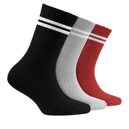 FOOTPRINT 3 Pairs Infant Kids Patterned Ankle-Length Organic Cotton Socks-image-55