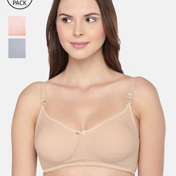 Inner Sense Women Pack Of 3 Organic Antimicrobial Soft Maternity Bra-56