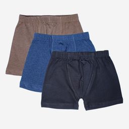 KiddoPanti Boys Pack of 3 Assorted Solid Boxer Shorts-40