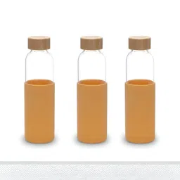 UMAI Yellow 3 Pieces Glass Water Bottles 550ml Each-36