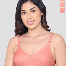 Kalyani Pranika Pack Of 3 Full Coverage Non Padded Everyday Bras- All Day Comfort-picture-21