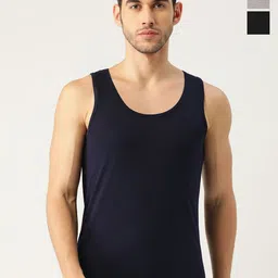The Roadster Lifestyle Co Pack of 3 Pure Cotton Sleeveless Innerwear Vests-image-35
