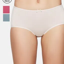 Triumph Women Pack of 3 Solid Hipster Briefs-picture-9
