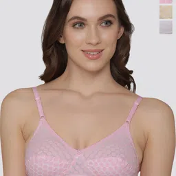 Kalyani Moon Pack Of 3 Geometric Printed Medium Coverage Everyday Bra- All Day Comfort-picture-46