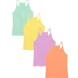 Charm n Cherish Girls Pack Of 4 Non Padded Camisole-image-77