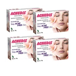 ACNEDIS Set Of 4 Herbal Soap Bars For Acne & Oily Skin With Tea Tree Oil  - 75 gm Each-12