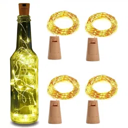 SPARK WORLD Yellow  20 Pcs Cylindrical Shape Cork LED String Lights-13