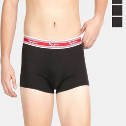 Pepe Jeans Pack Of 4 Brand Logo Details Pure Cotton Trunk CLT03-04-BLACK|BLACK-picture-18