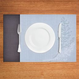 YELONA Light Blue 4 Pieces Self-Designed Table Placemats-56