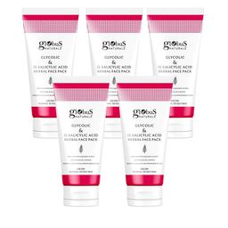 Globus naturals Set Of 5 Anti Acne Glycolic & 1 % Salicylic Acid Face Pack - 100 gm Each-52
