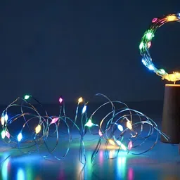 SPARK WORLD Blue Rice Shape String Lights-8