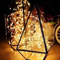 SPARK WORLD 5-Pcs Yellow LED Cylindrical Shaped Rice String Lights image 2