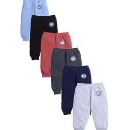 EIO Kids Solid Pack of 6 Cotton Track Pants-14