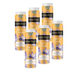 COROnation Herbal Set of 6 Soft & Smooth Lavender Perfumed Talc - 100 g Each-46