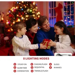SPARK WORLD Pink & Green LED String Lights image 2