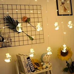 ENORMITY Yellow Transparent Moon Shape String Light image 3