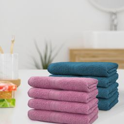 YK Kids Set Of 8 Solid 500 GSM Pure Cotton Hand Towels-88