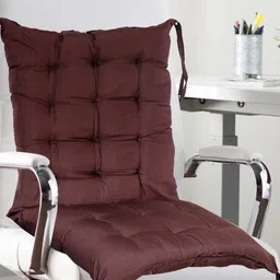 Kuber Industries Brown Microfiber Microfiber Cotton Cushion Long Chair Pad-image-42
