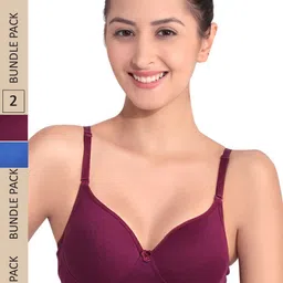 Floret Pack Of 2 High Support Heavily Padded Back Closure Multiway Strap Bra-picture-3