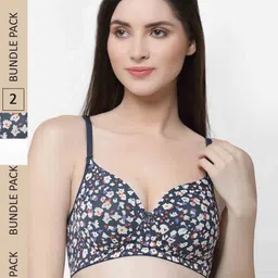 Floret Pack Of 2 Floral Bra Lightly Padded-picture-40