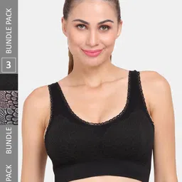 Amour Secret Pack Of 3 Seamless Lightly Padded Anti Odour Sports Bra-image-83